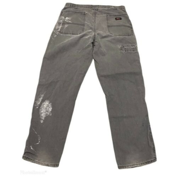 Dickies Work Pants Mens 36x32 Canvas Destroyed Distressed Stained Paint Frayed - Picture 3 of 4